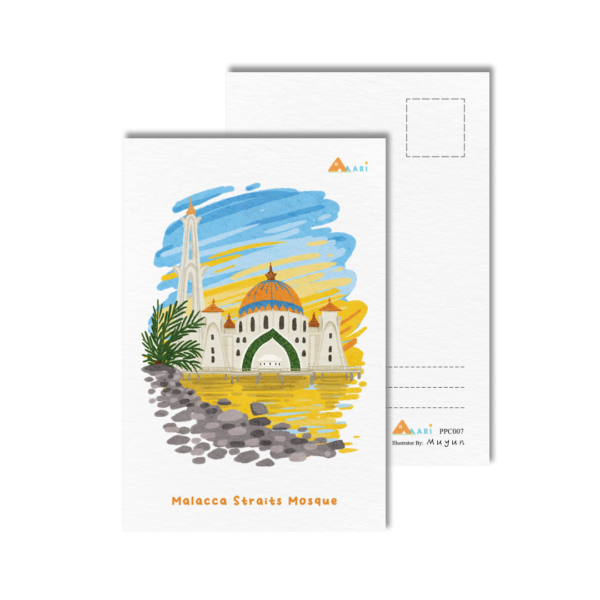 Malacca Straits Mosque Postcard