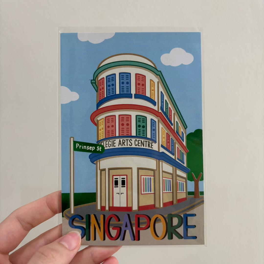 Selegie Arts Centre Gold Stamping Postcard